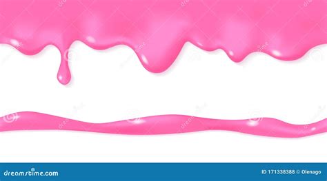 Seamless Dripping Melted Pink Icing Vector Illustration Cartoondealer Com