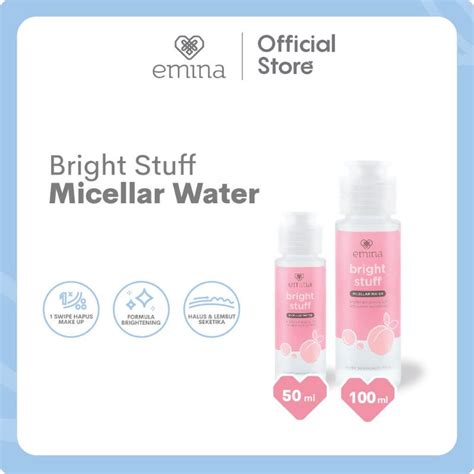 Jual Emina Bright Stuff Micellar Water Drop Cleanser Pembersih Make