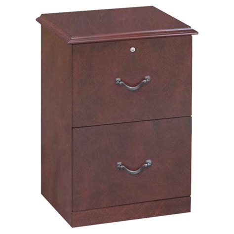 2 Drawer Vertical Wood Lockable Filing Cabinet Cherry