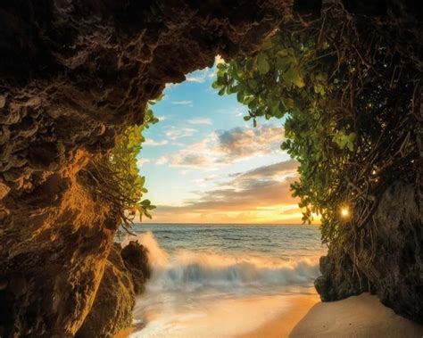 Free Shipping Mural D Custom Seaside Cave Scenery Tv Sofa Backdrop