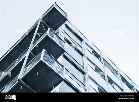 Abstract Contemporary Architecture Fragment Walls And Balconies Made