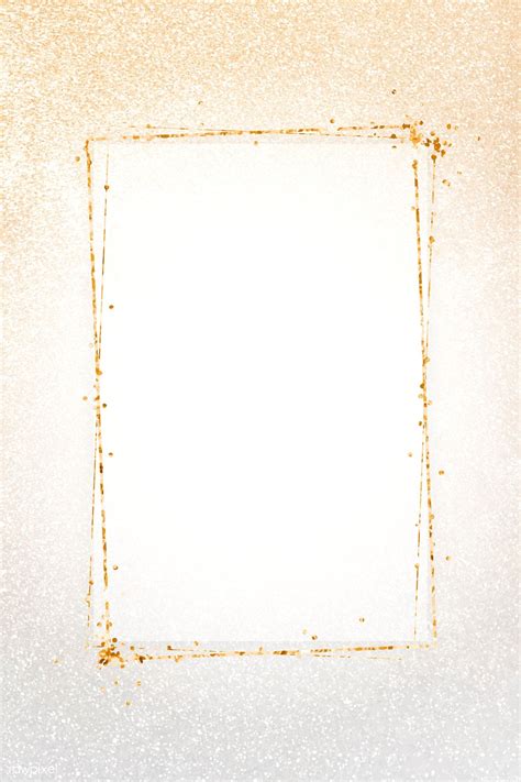 Download Premium Vector Of Gold Glittery Rectangle Frame Vector 1016628 7d6