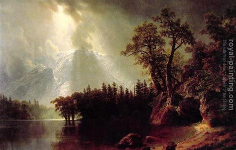 Passing Storm Over The Sierra Nevada Ii By Albert Bierstadt Oil