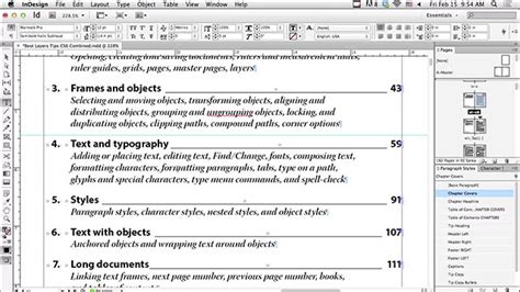 Easy Table Of Contents Creation In Adobe Indesign Layers Magazine