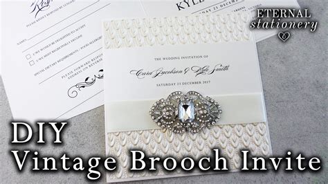How to make elegant brooch wedding invitations | Wedding ...