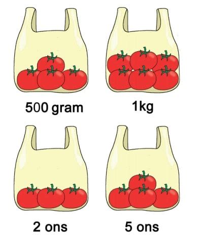 Buatlah Berbagai Perbandingan Berat Tomat Dengan Berbagai Satuan Ukuran Berat