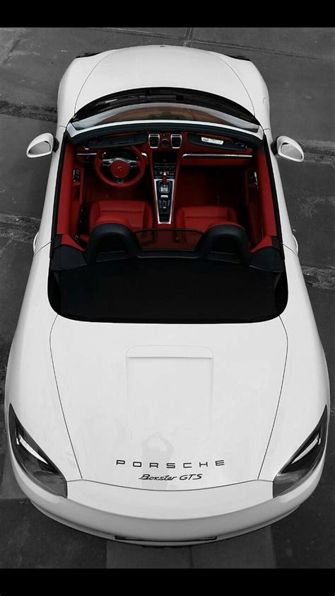 Porsche Boxster 981 Gts 2015 White With Red Interieur Porsche Boxster