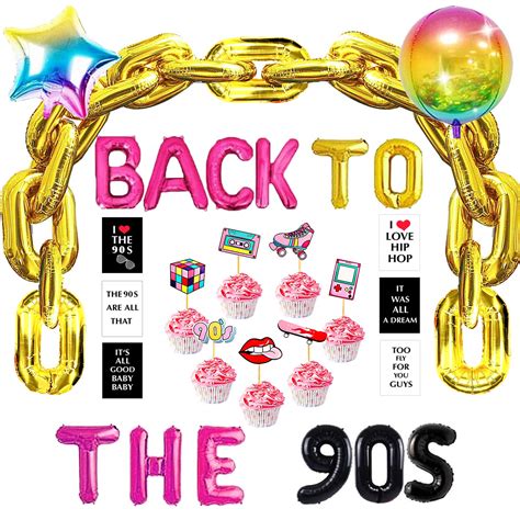 Buy Nd 90s Party Decorations For Adults Back To The 90s Balloons 90s