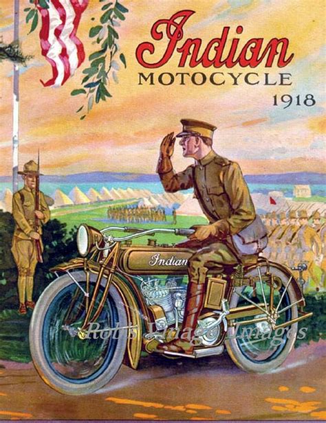 Items Similar To Vintage Indian Motorcycle Dealer Advertising Poster