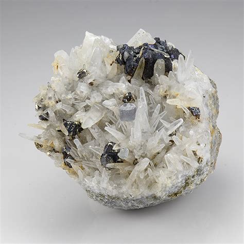 Fluorapatite With Quartz Bornite Chalcopyrite Pyrite Minerals For