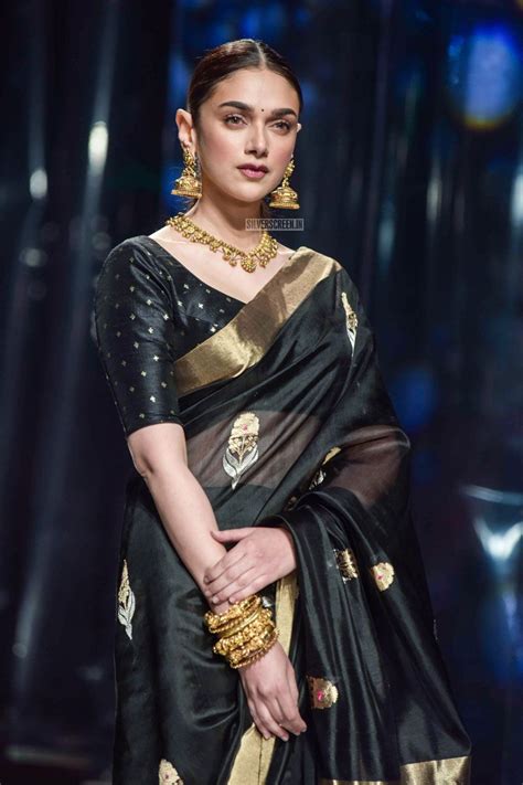 Aditi Rao Hydaris Black Saree Style Is Beyond Stunning Black Blouse