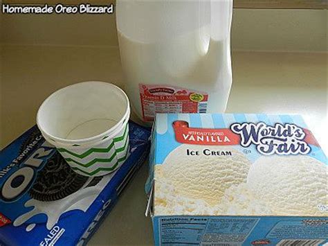 To make a blizzard, it starts with vanilla ice cream. Homemade Oreo Blizzard | | Make It Or Fix It Yourself!
