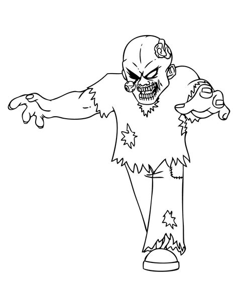 Printable Zombie Coloring Pages