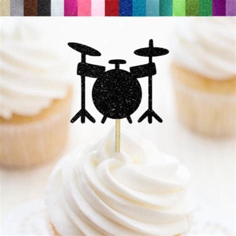 Music Note Cupcake Toppers Music Party Decorations Rock Star Etsy
