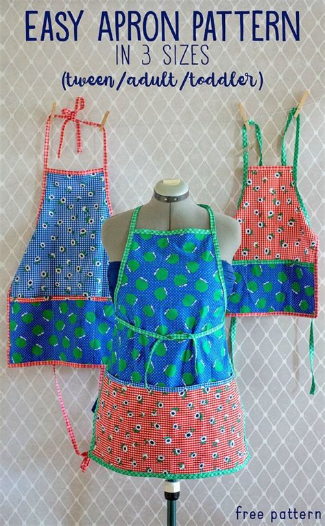 Free Apron Sewing Pattern Toddlertweenadult Sew