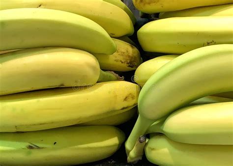Stacked Yellow And Green Bananas Stock Photo Image Of Green Together