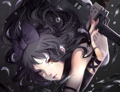 Black Haired Female Anime Character Digital Wallpaper Hd Wallpaper