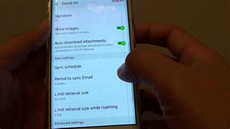 Samsung Galaxy S6 Edge How To Change Email Sync Period Youtube