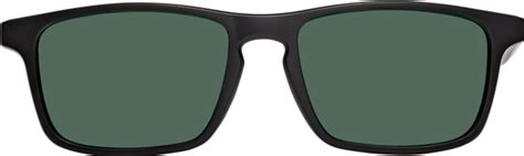 Matte Black Classic Tr90 Rectangle Polarized Sunglasses With Green Sunwear Lenses Bill