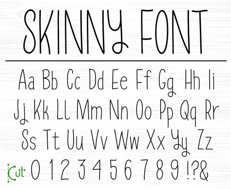 Tall Font Skinny Font Thin Font Tall Skinny Font Tall Letters Font Thin