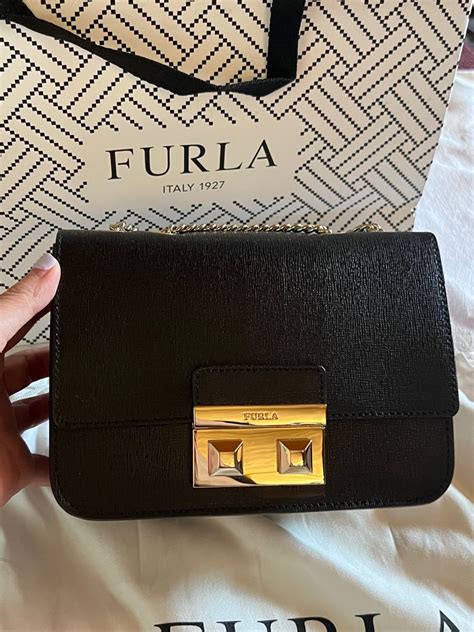 Furla Bella Mini Black Colour Womens Fashion Bags And Wallets