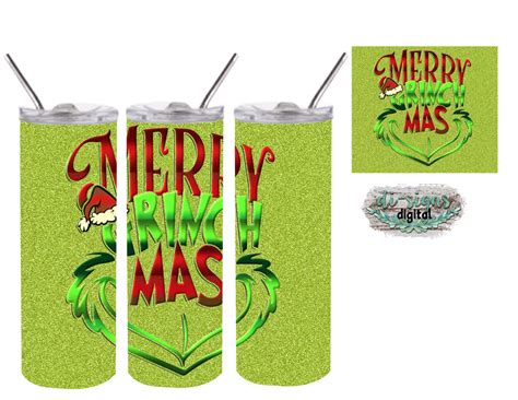 Merry Grinchmas Digital Image For Skinny Tumblers Sublimation Digital Di Signs