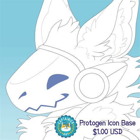 Protogen Icon Base Furry Lineart And Base Etsy Finland
