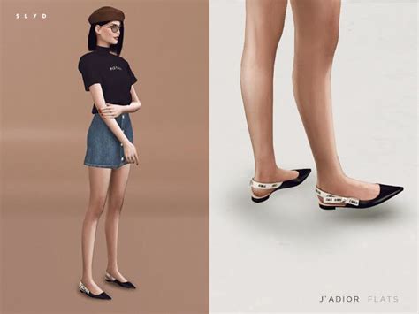 Sims 4 Ccs The Best Dior Jadior Slingback Flats By Slyd Sims 4