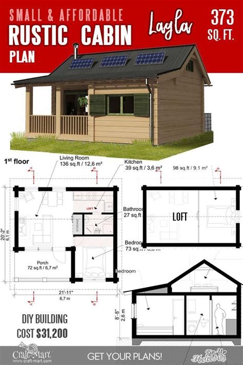 Small Cabin Plans With Loft And Living Quarters For The Homeowner To Have In Their Own House