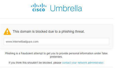 Cisco Umbrella This Domain Is Blocked Due To A Security Or Phishing