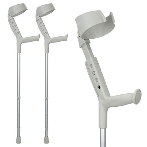Forearm Crutches With Pivoting Closed Cuff Ergonomic Comfortable Wrist