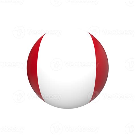 Peru Flag Ball Spherical 3d Render 12794704 Png