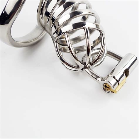 couper titanium d ring pa lock glans piercing male chastity device penis harness restraint