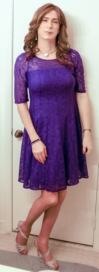 Purple Lace Dress Crossdresser Heaven