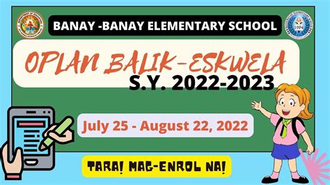 Oplan Balik Eskwela 2022 2023 Enrollment Procedure Deped Order No