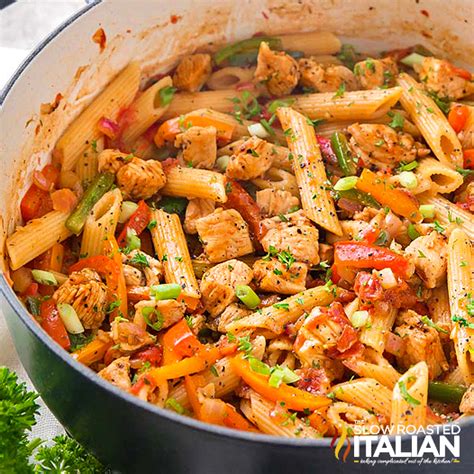 The Slow Roasted Italian Printable Recipes One Pot Chicken Fajita Pasta