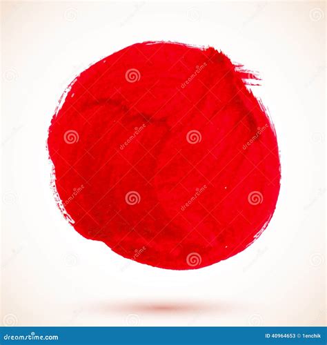 Red Vector Isolated Acrylic Paint Circle Stock Vector Image 40964653