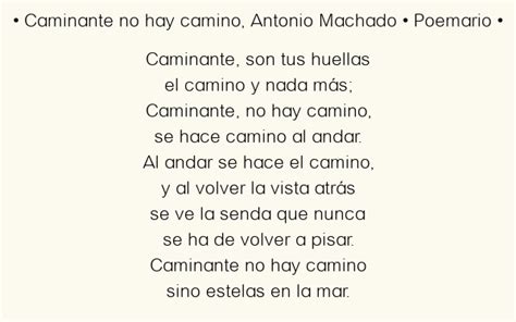 Caminante No Hay Camino Antonio Machado Poema Original En Análisis