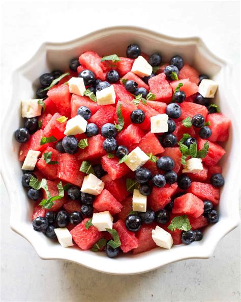 Watermelon Blueberry Feta Salad The Girl Who Ate Everything