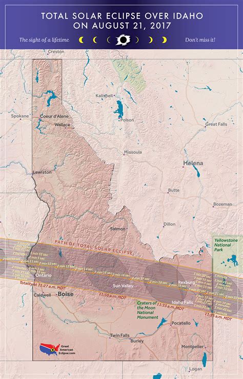 The average width of the path of totality is 71.5 miles across tennessee, and the central line covers 188 miles across tennessee. Idaho eclipse — Total solar eclipse of Aug 21, 2017