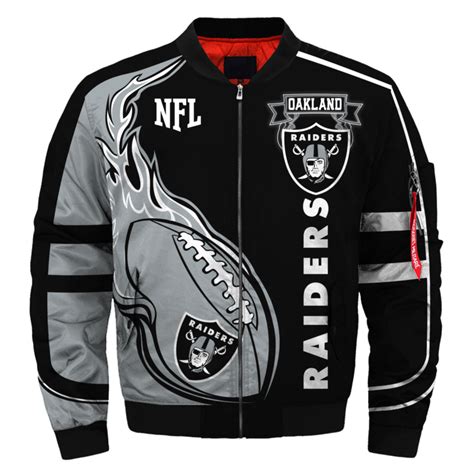 NFL Bomber Jacket Custom Oakland Raiders Jacket | Bomber jacket custom, Bomber jacket winter ...