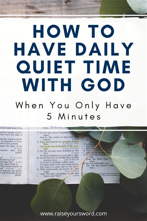 How To Have Quiet Time With God When You Only Have 5 Minutes Bible
