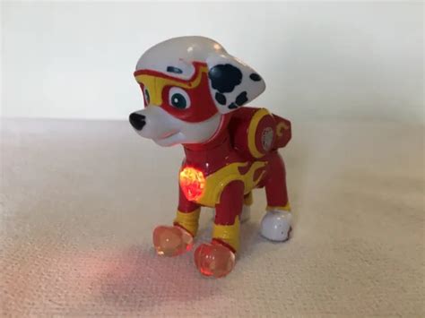 Paw Patrol Mighty Pups Light Up Marshall Figure Red Spin Master Works