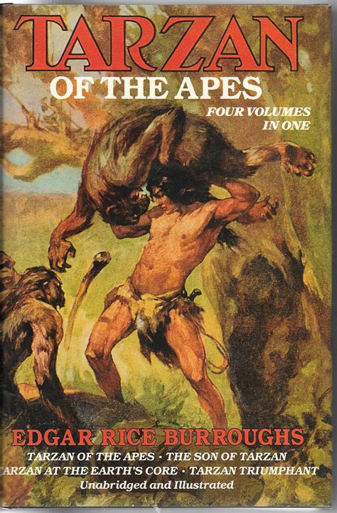 Tarzan Of The Apes Four Volumes In One By Edgar Rice Burroughs Hardcover 1988 From Dark