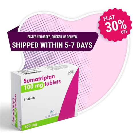 Buy Sumatriptan Imitrex 100mg Online 10x10 Tablets Treatment