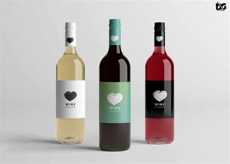 wine psd bottle label designs mockup  psd freebies mockup
