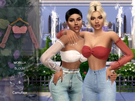 Morelia Blouse By Camuflaje At Tsr Sims 4 Updates