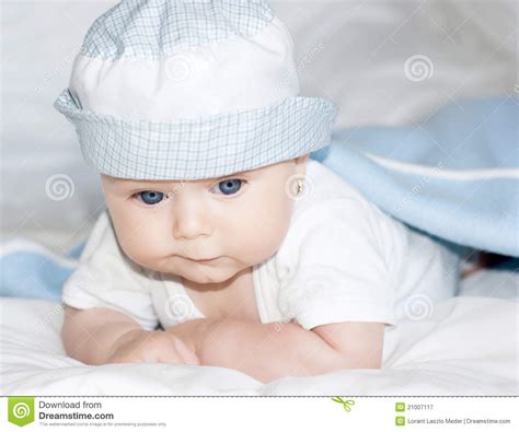 Cute Baby Girl With Blue Eyes Royalty Free Stock