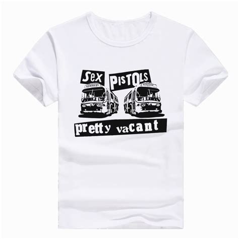 Asian Size Print Punk Rock Sex Pistols Loose Rock Band T Shirt Short