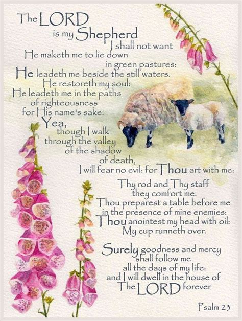 The Lord Is My Shepherd Psalm 23 With Images Lord Is My Shepherd